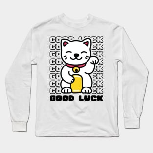 good luck cat Long Sleeve T-Shirt